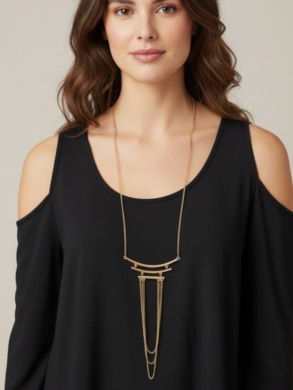 NWT Fashion Jewelry Gold Tone Necklace